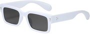 Men's trendy, chunky, rectangular, square-framed sunglasses in black shades