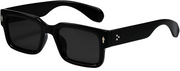 Men's trendy, chunky, rectangular, square-framed sunglasses in black shades