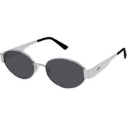 Women's Retro Oval Sunglasses with Classic grey Shades