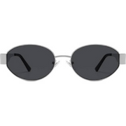 Women's Retro Oval Sunglasses with Classic grey Shades