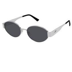 Women's Retro Oval Sunglasses with Classic grey Shades