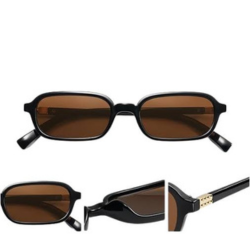 Women's Retro Rectangular Sunglasses in Vintage Style