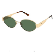 Women's Retro Oval Sunglasses with Classic green Shades