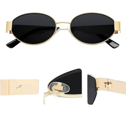 Women's Retro Oval Sunglasses with Classic Shades